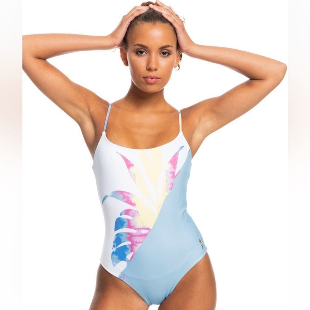 Roxy Juniors' Pop Surf Reversible One-Piece Women's Swimsuit tie dye vibes XL